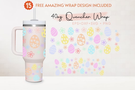 Easter 40oz Quencher Tumbler, Happy Easter, Cute (2625737)