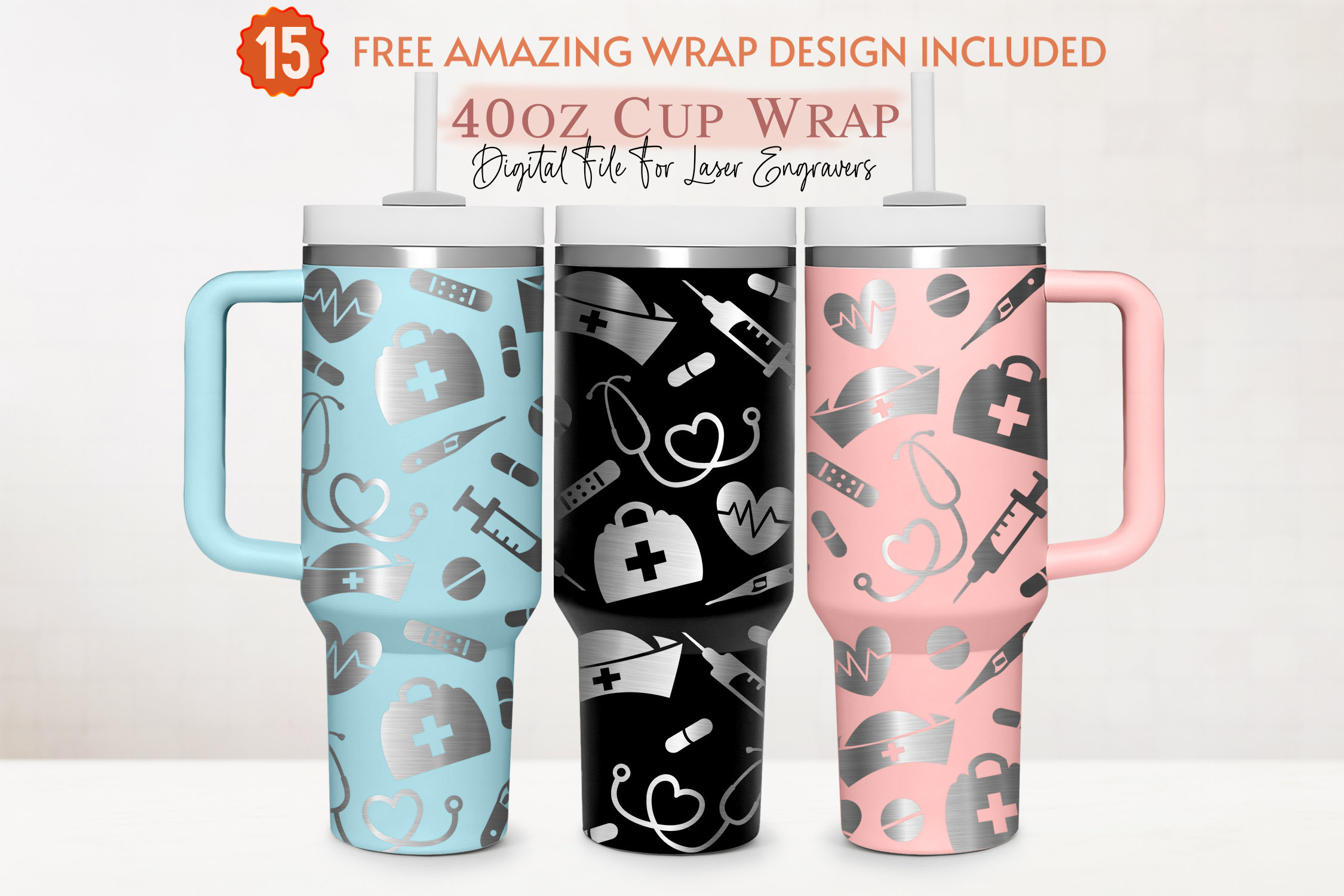 Engraved 40oz Tumbler Wrap Nurse Nursing Nursel Life Etsy