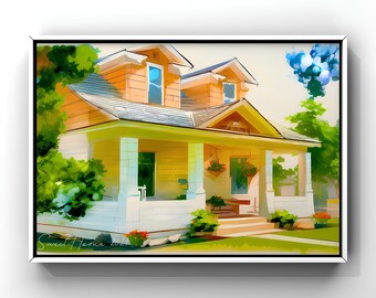 House Portrait From Photo Watercolor Painting From Photo Realtor Closing Gift Custom Digital Watercolor House Homeowners Gift Home Gift