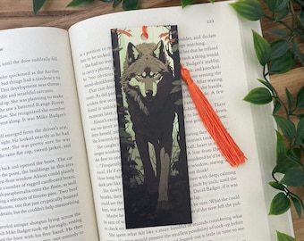 Wolf Bookmark | Protective Wolf | Fantasy Bookmark | Perfect Gift for Fantasy Readers