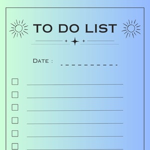 To Do List, Printable, Task List, Planner, Motivating, Checklist, PDF, Digital Download, Daily Planner, Minimal