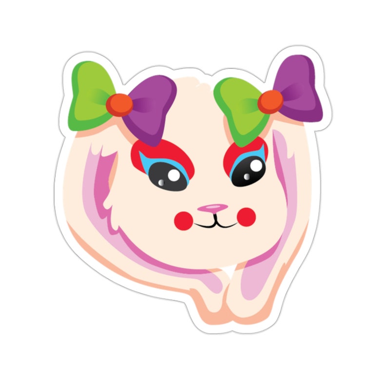 Clowncore Bunny Girl Die Cut Sticker Fairycore Stickers - Etsy