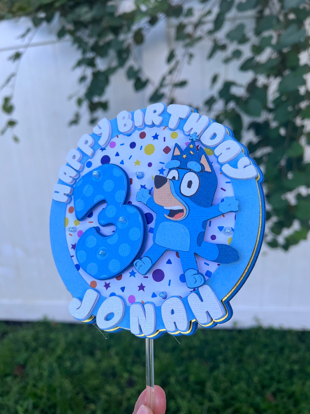 Bluey Birthday Cake Topper Etsy