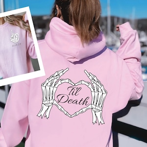 Til' Death Bride Sweatshirt, Engaged Gothic Sweatshirt, Engagement Gift, Halloween Wedding, Bridal Party Gifts, Bachelorette Party Hoodie