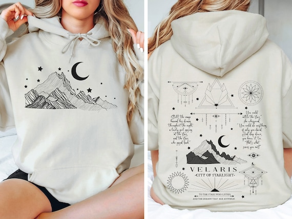 Velaris City of Starlight Sweatshirt, Moon and Stars Hoodie, The Night Court, SJM Merch Sweatshirt, Acotar Sweatshirt, Velaris Sweatshirt