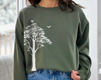 Tree Sweatshirt, Adventure Sweatshirt, Nature Lover Gift, Camping Sweatshirt, Hiking Hoodie, Nature Sweatshirt, Gift for Her, Gift for Him