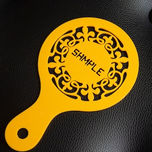 Personalized Coffee Stencil with Artistic Design/ Custom Coffee Stencil Logo/ Corporate Logo Drink Stencil/ Custom Coffee Stencil/