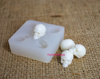 Silicon Mould "4 cute braincases" 1.5 cm for wax, epoxy resin, polymer clay and plaster