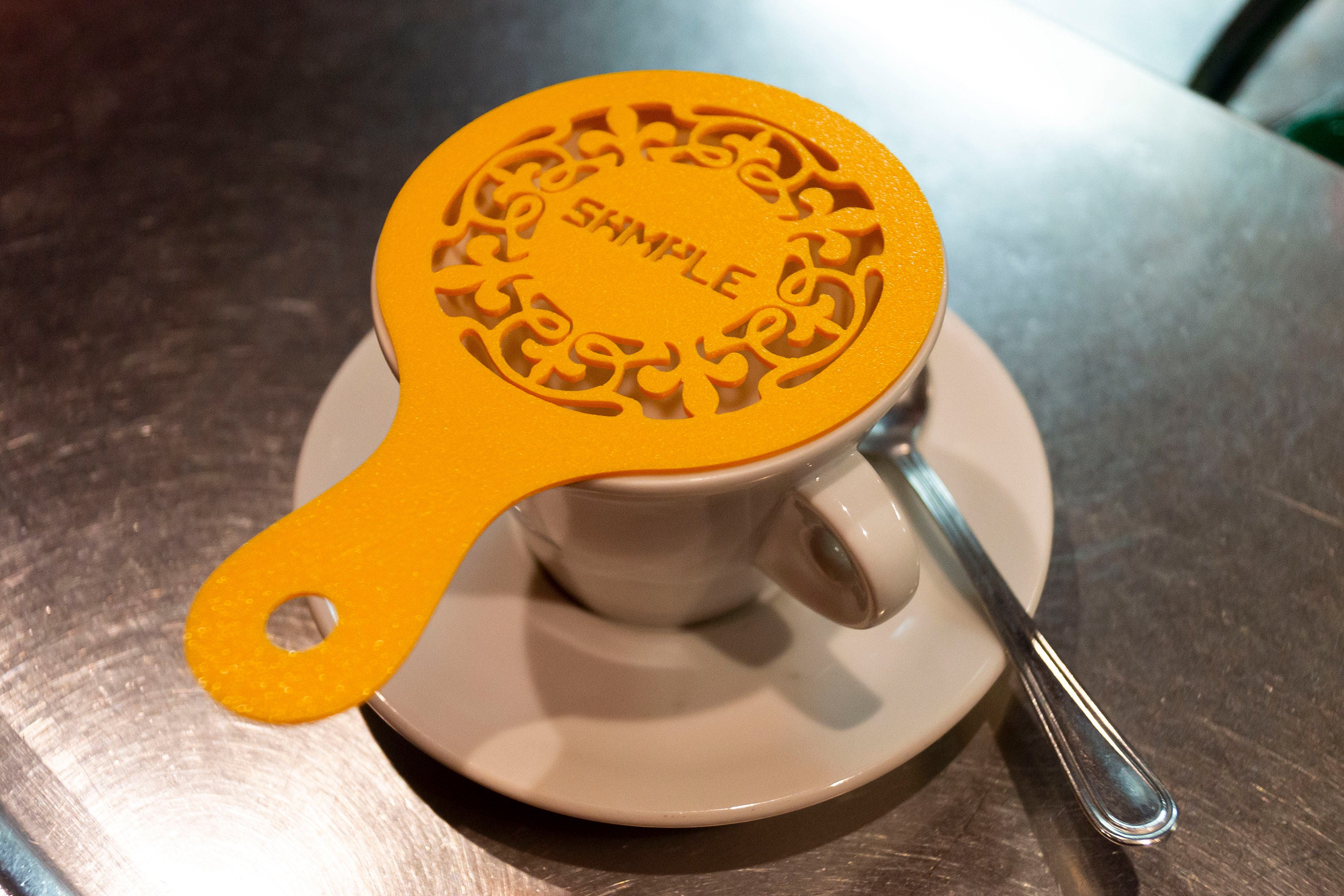 Personalized Coffee Stencil With Artistic Design/ Custom Coffee Stencil