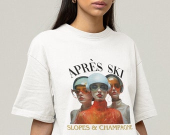 APRES SKI T- Shirt EU,Retro Ski shirt, Vintage Winter Sports T-Shirt, Apres Ski Girls Weekend, Vintage Ski TShirt, Apres ski shirt en vogue