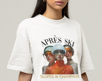 APRES SKI T- Shirt EU, Chemise de ski rétro, T-shirt sports d’hiver vintage, Week-end après ski filles, TShirt de ski vintage, Chemise de ski après en vogue