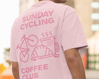 Sunday CYCLING coffee t-shirt b EU,unisex Cycling shirt,Cycling gift,Radsport shirt, Cycling jersey, Fahrrad kaffee shirt, radsport geschenk