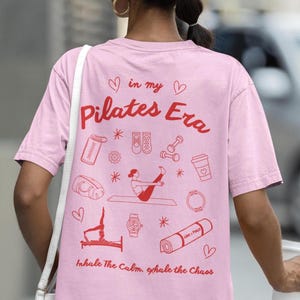 Pilates Era Shirt, Pilates T-Shirt, Fitness Shirt, Geschenk für Pilates Fans, Sportbekleidung & Alltag, Geschenk für Mütter und Besties, red