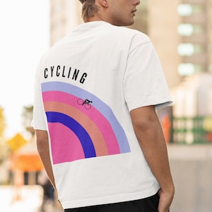 Camiseta unisex de ciclismo colorida UE, camiseta de ciclismo, regalo de ciclismo unisex, camiseta Radsport, maillot de ciclismo, camiseta rad, Tour de Francia, giro italia