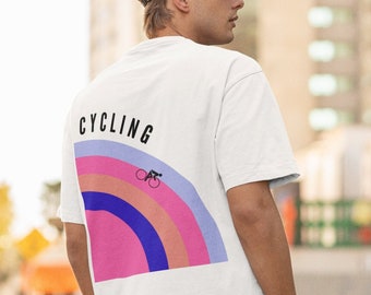 Colorful unisex CYCLING t-shirt EU,Cycling shirt, Cycling gift unisex,Radsport shirt, Cycling jersey, rad tshirt,Tour de France,giro dítalia