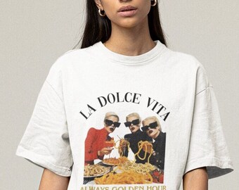 La DOLCE VITA unisex shirt EU,pasta shirt, la dolce vita shirt, pasta t-shirt vogue style, pasta lover, carbs lover shirt, italian lifestyle