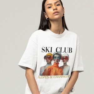 SKI CLUB T-Shirt EU, Retro Ski shirt, Vintage Winter Sports T-Shirt, Apres Ski Girls Weekend, Vintage Ski TShirt, Apres ski t-shirt en vogue