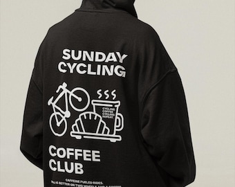 Sunday CYCLING coffee Hoodie EU, unisex Cycling shirt, Cycling gift, Cycling shirt, Cycling jersey, Bicycle coffee shirt, cycling gift