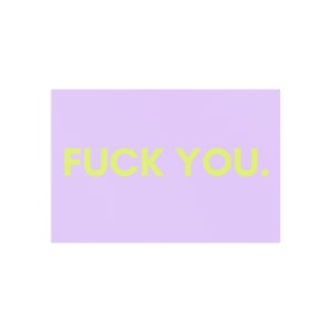 FUCK YOU cartes postales, lilas, putain de t'aime, va te faire foutre le cancer, putain de carte, va te faire foutre, va te faire foutre la Saint-Valentin, va te faire foutre carte, va te faire foutre cadeau