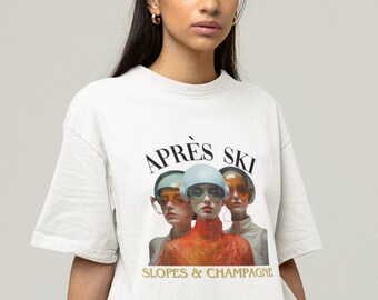 APRES SKI T- Shirt US, Retro Ski shirt, Vintage Winter Sports T-Shirt, Apres Ski Girls Weekend, Vintage Ski TShirt, Apres ski shirt en vogue