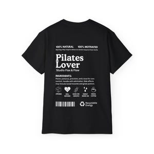 Camiseta unisex para amantes del pilates, camiseta de pilates, camiseta de fitness y yoga, estilo urbano para entrenar, regalo para los aficionados al pilates, camiseta de entrenamiento para amantes del pilates imagen 1