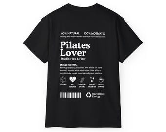 Pilates Lover Tshirt - Baumwoll T-Shirt for Pilates Lovers, Fitness Gift, Exercise Apparel, Soft Cotton Reformer Pilates Shirt