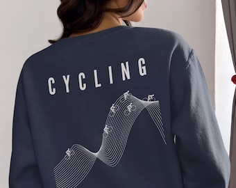 mountain CYCLING sweater fineline ,EU,unisex Cycling sweater, Cycling gift unisex, cycling gift, Cycling jersey, bicycle sweater, bike