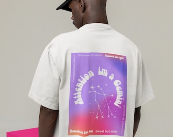 GEMINI ZODIAC Camiseta de manga corta, camiseta gemini Beefy, camiseta gemini, camisa de astrología, regalos de gemini, camisa divertida de gemini, camiseta de gemini