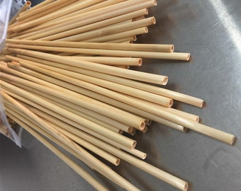 50 pajitas de trigo naturales - Pajitas biodegradables para fiestas, ecológicas, hechas a mano, desechables