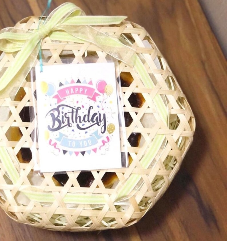 5 Bamboo Woven Gift Wrapping Box - Natural Handmade Thai Eco-friendly ...