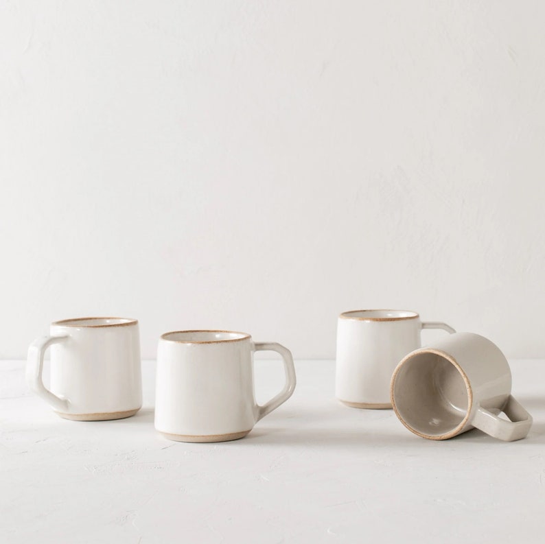 10 oz Minimal Mug Stoneware Artisan Mugs Pottery Mugs Luxury Pottery Mugs Mugs Artisan Pottery Dinnerware Mugs Coffer Mugs image 3