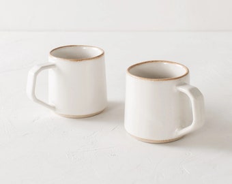 10 oz Minimal Mug | Stoneware - Artisan Mugs - Pottery Mugs - Luxury Pottery Mugs - Mugs Artisan Pottery - Dinnerware Mugs - Coffer Mugs