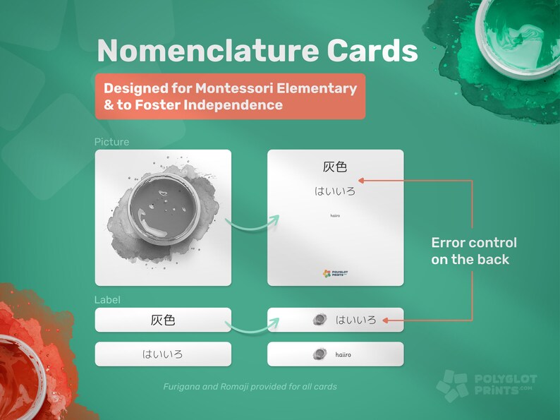 Japanese Printable Flashcards for Kids Learn Colors in Japanese With ...