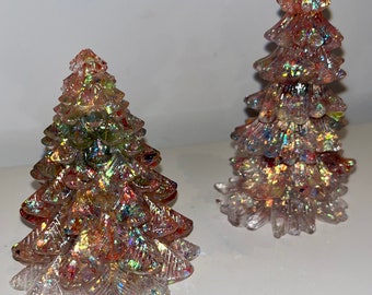 Alberi di Natale scintillanti multicolori