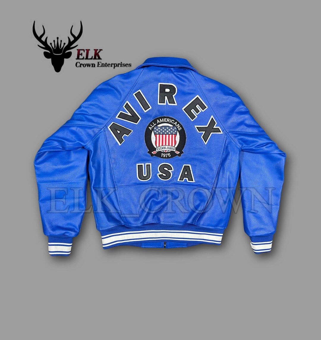 Avirex Jacket Blue Color Jacket USA Edition Jacket Military - Etsy