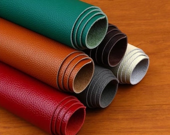12 inches X 15.7 inches 30 X 40cm, 2mm thickness, Genuine Leather Sheets, Calf Leather, Litchi, Lychee, Elegant Style, A half yard ( PL017)