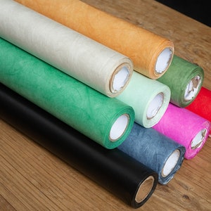 Tessuto di carta kraft da 0,2 mm di spessore, Tyvek, lavabile, fai da te, cucito, artigianato, multicolore, stile vintage, mezzo metro (P003)