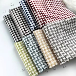 Linen Fabric, Gingham, Multi-color, Grid, Colorful, A half yard (L001)
