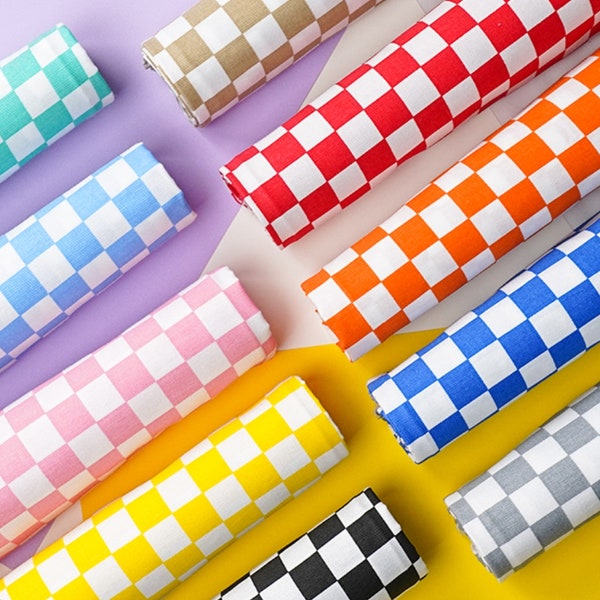 Checkerboard Fabric Etsy Checkerboard Fabric Etsy