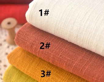 Cotton slub fabric, Bamboo Knotted fabrics, Sewing, Pure and fresh, Plain color, DIY, Multi-color, A half yard (C025)