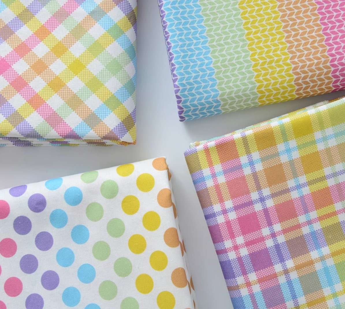 Cotton Fabric, Colorful, Rainbow, Design, Textile Printing, Diamond ...