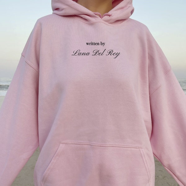 Written By Lana Del Rey Hoodie, Coquette Aesthetic Sweater, Y2K Oversized Clothes, Teenager Girl Gift, Preppy Indie Merch, Concert Outfit