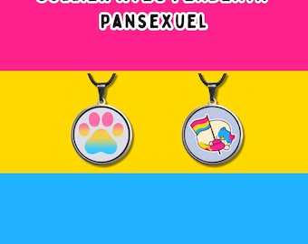 LGBT-Pride-Halskette mit pansexuellem Anhänger