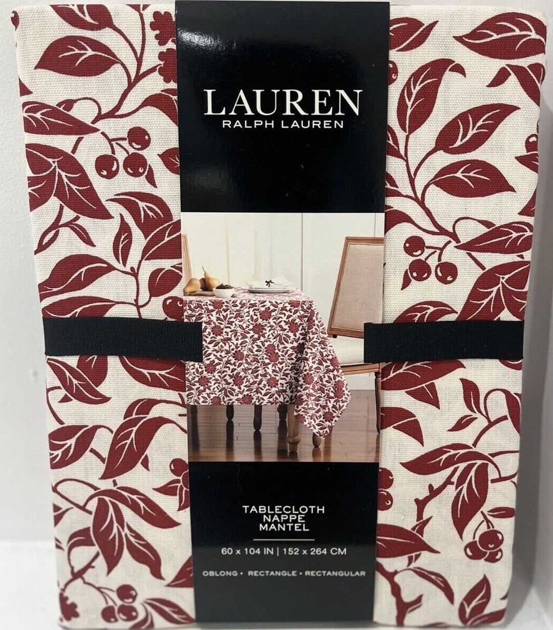 Ralph Lauren Tablecloth 60 X 104christmas Red Berries Etsy UK