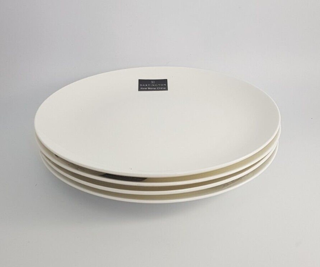 Dartington Dinner Plate White Plates Bone China Dartington 27cm Set of