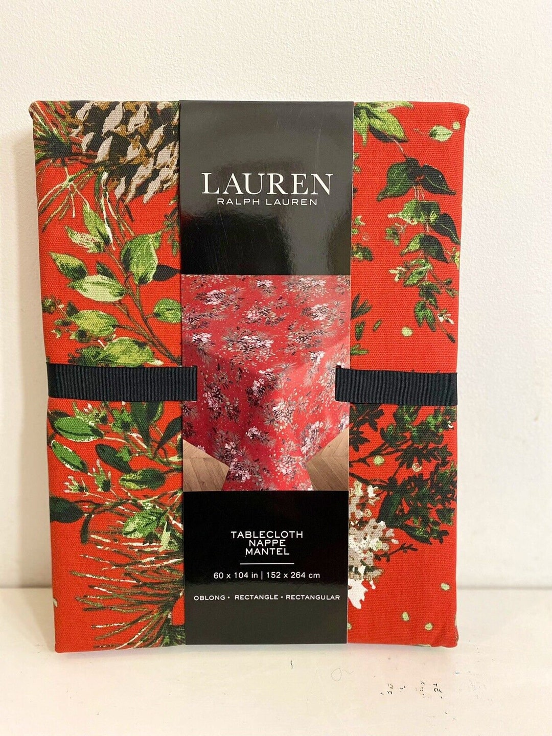 Ralph Lauren Christmas Tablecloth Pinecone Berry Christmas Etsy UK