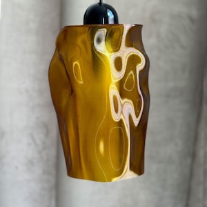 Wavy 3D printed Pendant Lampshade  | 3D Printed | Modern Design | Hanging Pendant Lamp | LED Only
