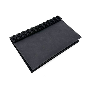 Cartera de piel vegana BUTOH con calaveras impresas en 3D / Cartera de papel lavable / Cartera minimalista