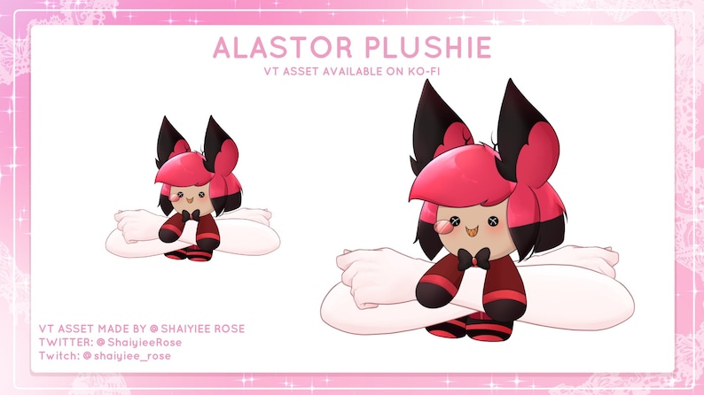 2D Alastor plushie VTUBER ASSET image 1