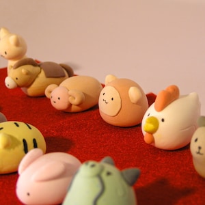 Fruits Basket Anime Zodiac Mini Figures – Handgemaakte Polymeer Klei Set van 12 Dieren